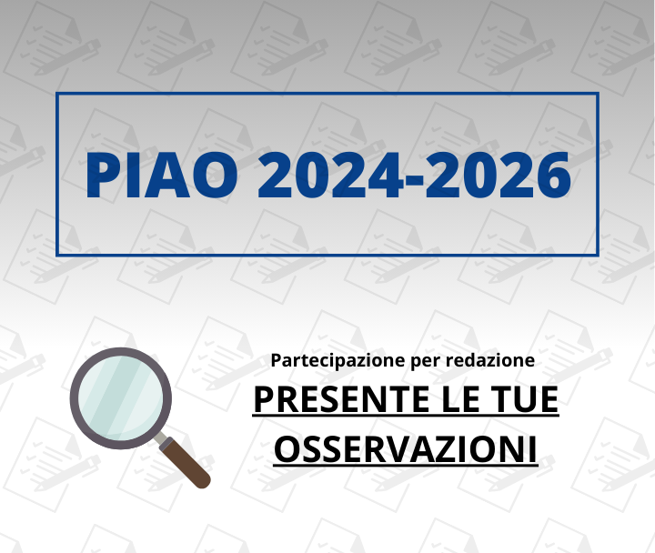 Procedura di partecipazione per redazione del PIAO 2024-2026